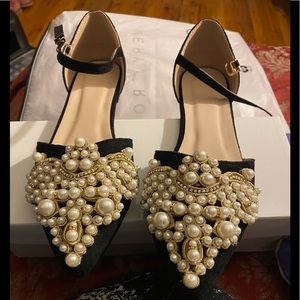 SHEIN New Beaded Velvet Flats Size 8